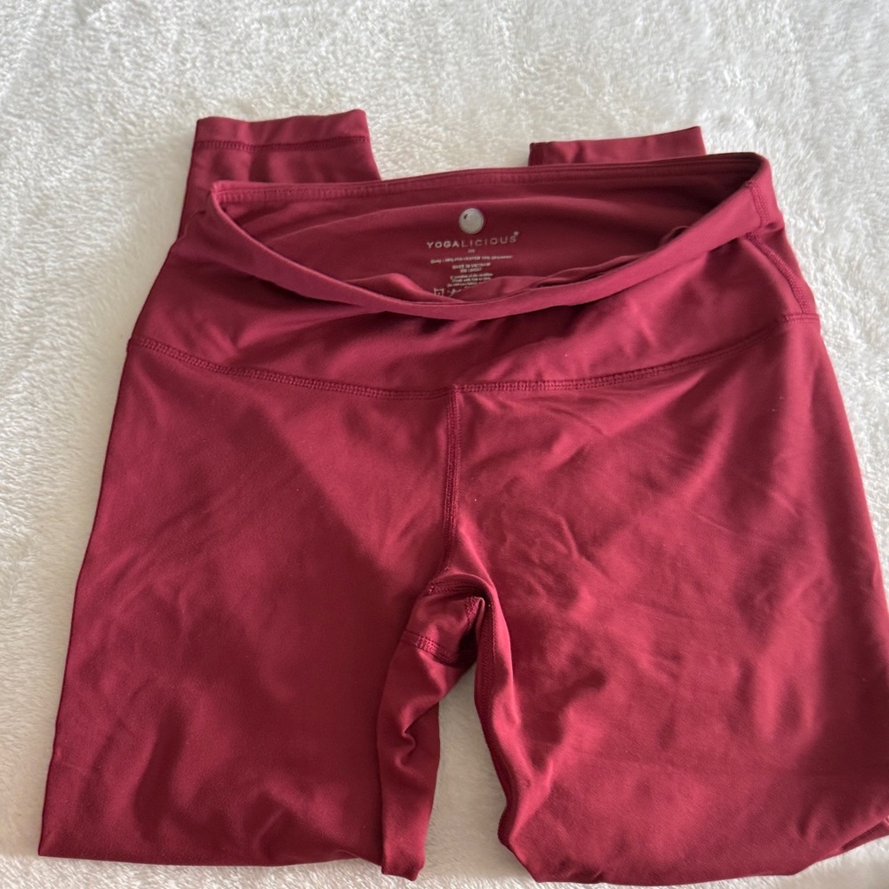 Yogalicious Burgundy Active Leggings
